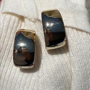 Authentically 80’s Vintage Gold Wide Hoops